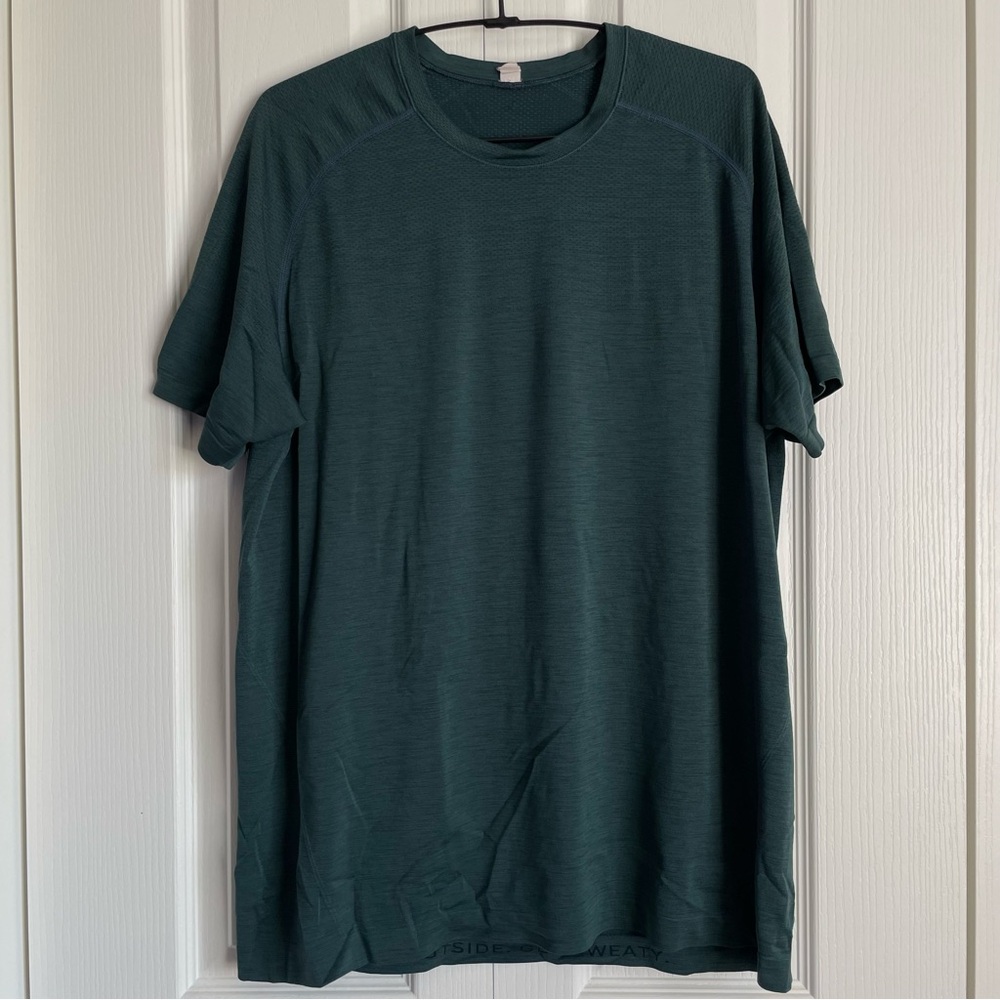 Men’s Dark Green Short Sleeve Tee | Lululemon Athletica Sz L